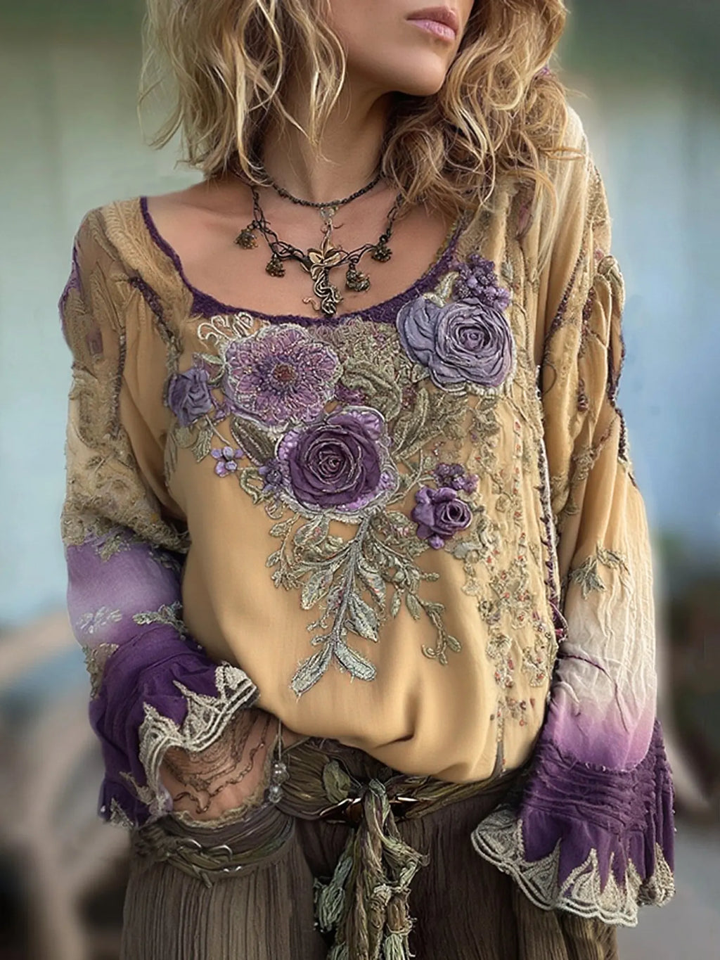 Beige purple