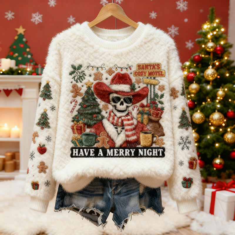 Comstylish Cute Christmas Warm Crew Neck Sweater