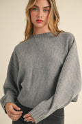 Marina® | Short crew neck sweater with dolman sleeves from Mable