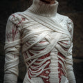 Muscle Anatomy Bloody Bandages Cozy Turtleneck Sweater artswardrobe