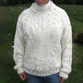 Rare Aran Harvest Wheatsheaf Pattern Warm Sweater elevenforest