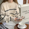 Celine® | Women's long-sleeved sweater with a striped print