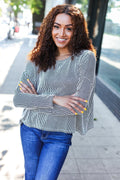 Hedwig® | Hello beautiful black ribbed dolman sweater top