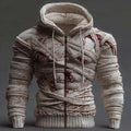 Halloween Bandage Muscle Art Slim Fit Knit Zip-up Hooded Sweater artswardrobe