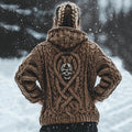 Women's Vintage Viking Totem Celtic Knot Pocket Hooded Sweater artswardrobe