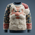 Comstylish Men's Funny Ugly Christmas Santa Claus Knit Pullover Sweater