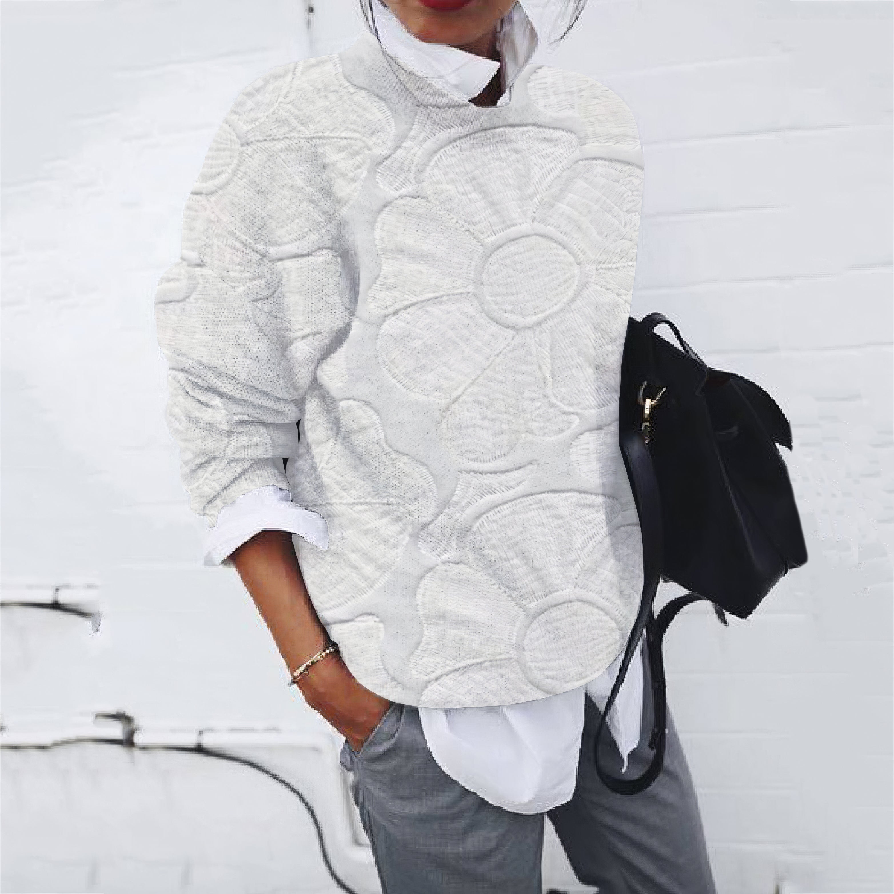 Vintage Floral Texture Women's Sweater artswardrobe
