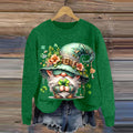 Women'S St. Patrick'S Day Gnome Knitted Cozy Sweater artswardrobe