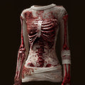 Elegant Skeleton Bloody Lace Bandages Round Neck Sweater artswardrobe