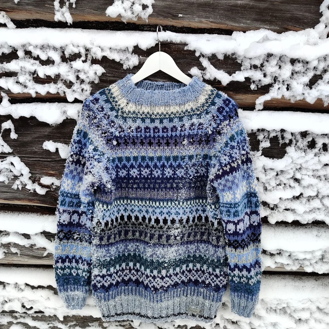 Vintage Geometric Jacquard Iceland Knit Women's Cozy Sweater elevenforest