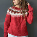 Vintage Fox Jacquard Crew Neck Sweater elevenforest