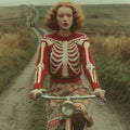 Women's Classic Vintage Skull Rib Art Cozy Knit Pullover Sweater artswardrobe