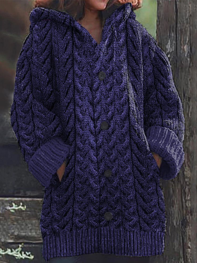 Women's Super Soft Honeycomb Aran Crew Neck Sweater artswardrobe