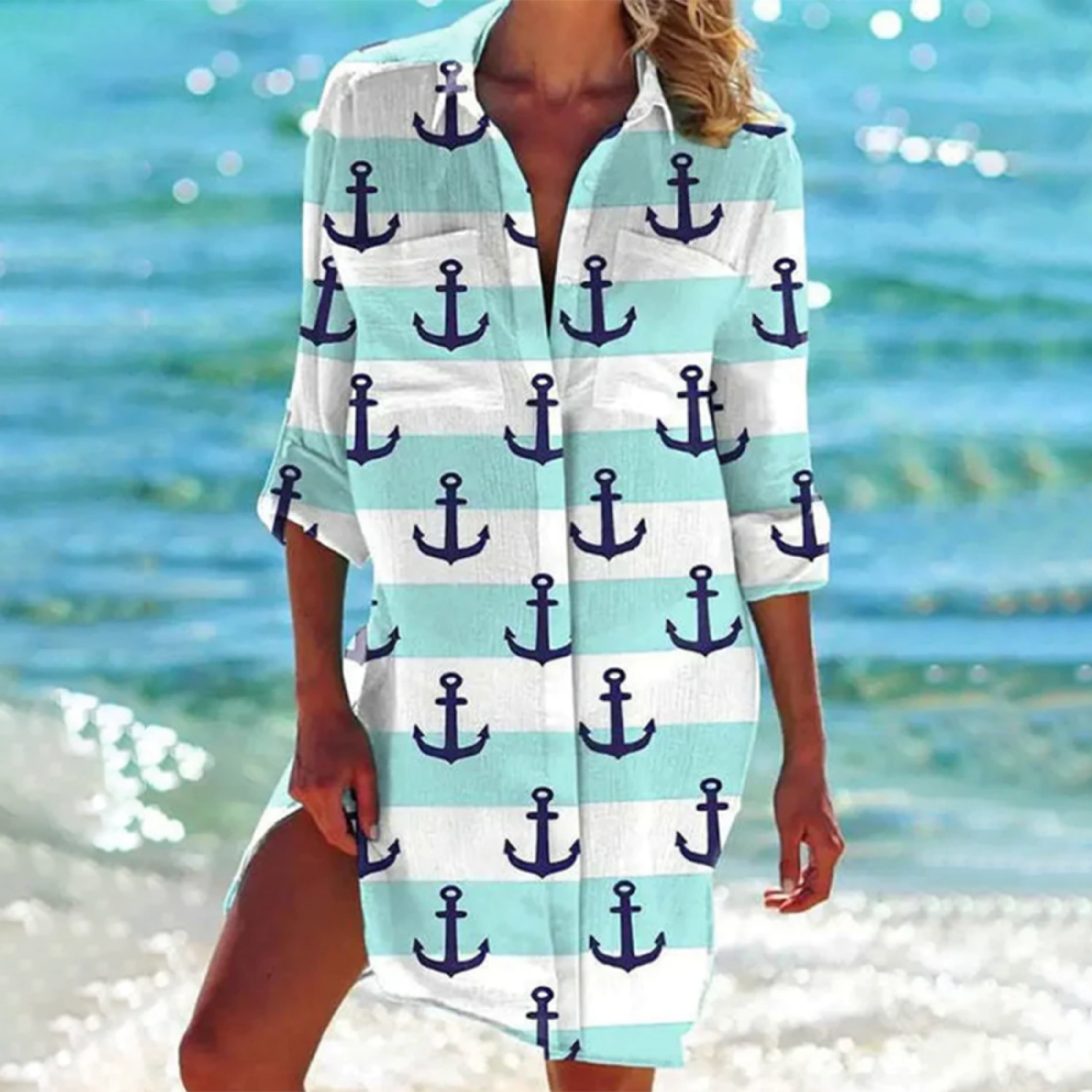Mint green anchor
