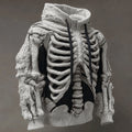 Vintage Halloween Anatomy Art Knit Hooded Sweater artswardrobe