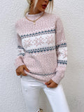 Evelyn® | Mid-length sweater with a Christmas snowflake knit
