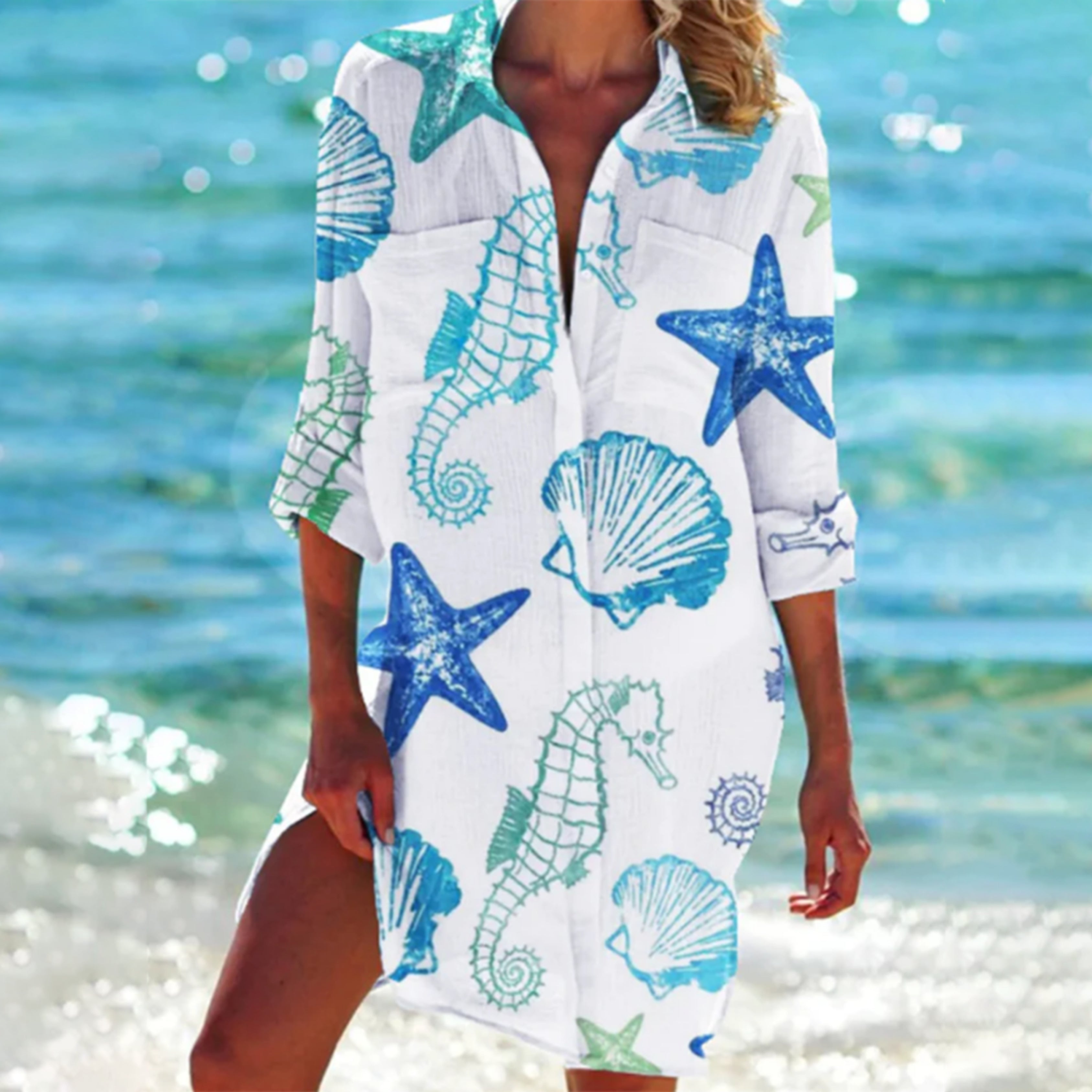 Blue seahorse