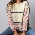 Vintage Layered Jacquard Knit Cozy Sweater artswardrobe