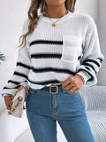 Sandra® | Striped long-sleeved sweater with a crew neck