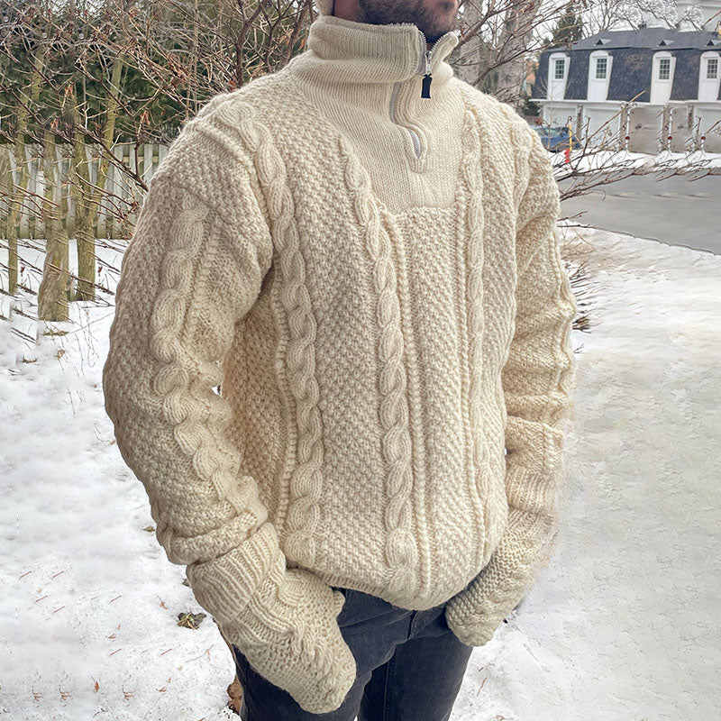 Vintage Cable Iceland Half Zip Neck Sweater artswardrobe