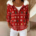 Women's Christmas Winter Warmth Knit Sweater Jacket artswardrobe