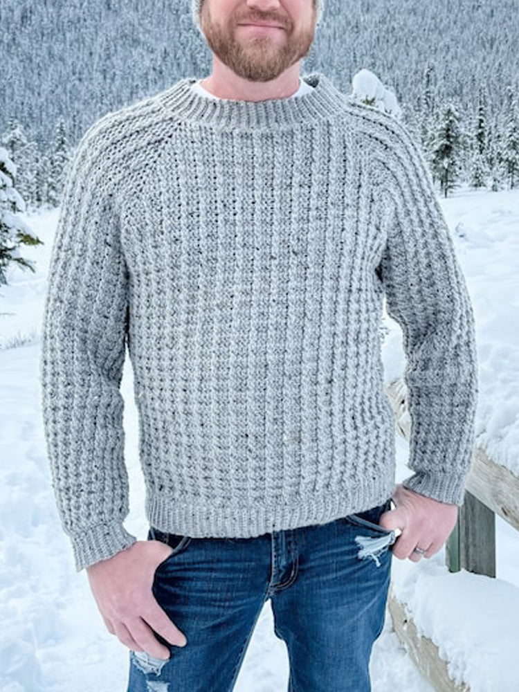 Vintage Twist Knit Men's Icelandic Sweater artswardrobe