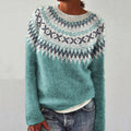 Vintage Fairman Island Knit Jacquard Crew Neck Sweater elevenforest