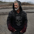 Men's Dark Style Skull Flame Retro Long-sleeved Hooded Sweater artswardrobe