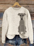 Comstylish Whippet Dog Crochet Applique Pattern Cozy Knit Sweater