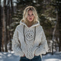 Women's Viking Celtic Knot Knit Hooded Sweater artswardrobe