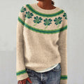 Women's Irish St. Patrick's Day Shamrock Knit Cozy Sweater artswardrobe