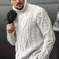 Men'S Retro Aran Knitted Graphic Art Cozy Knit Sweater elevenforest