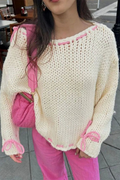 Gerd® | Casual sweater with drawstring and O-neck