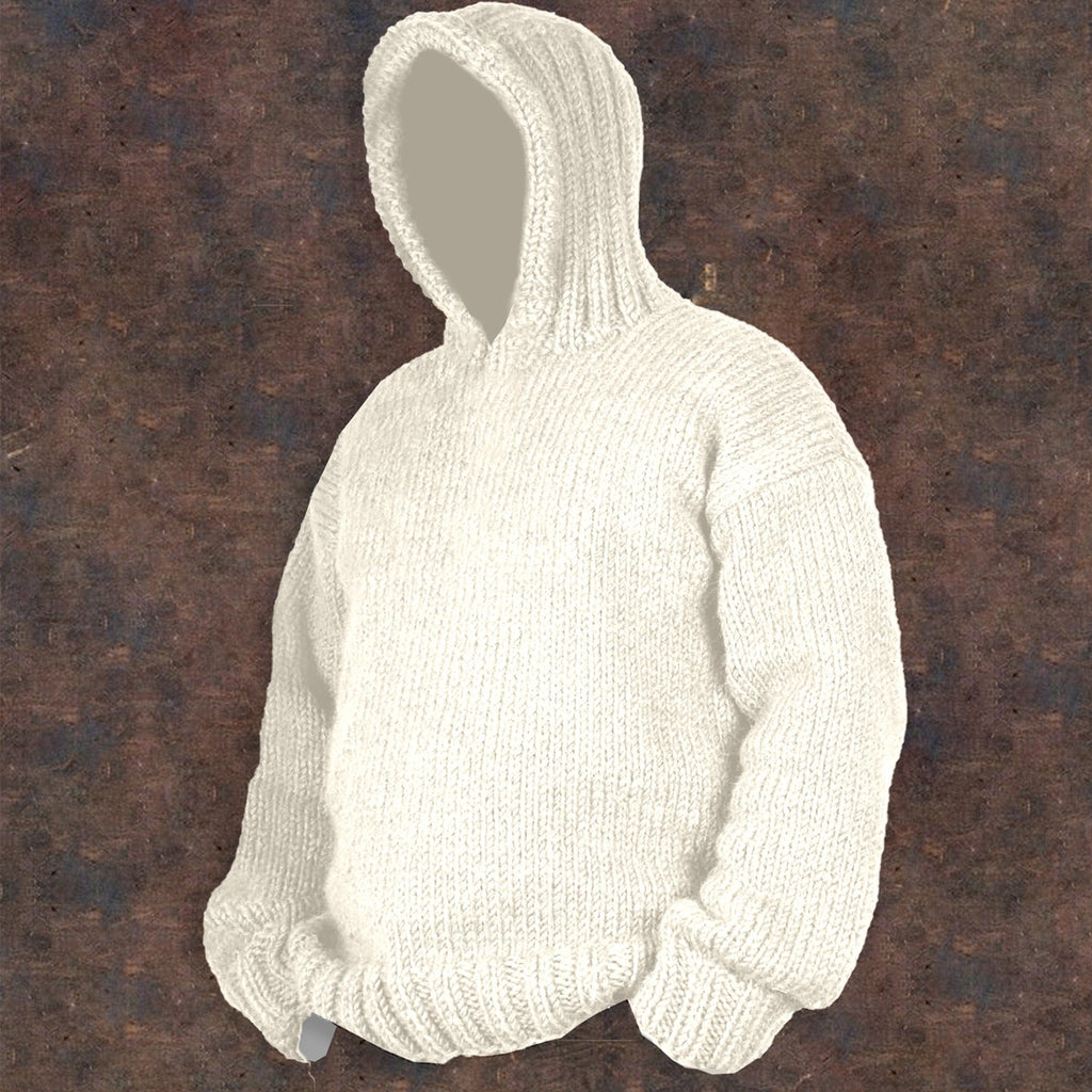Vintage Cable Knit Basic Hooded Sweater artswardrobe