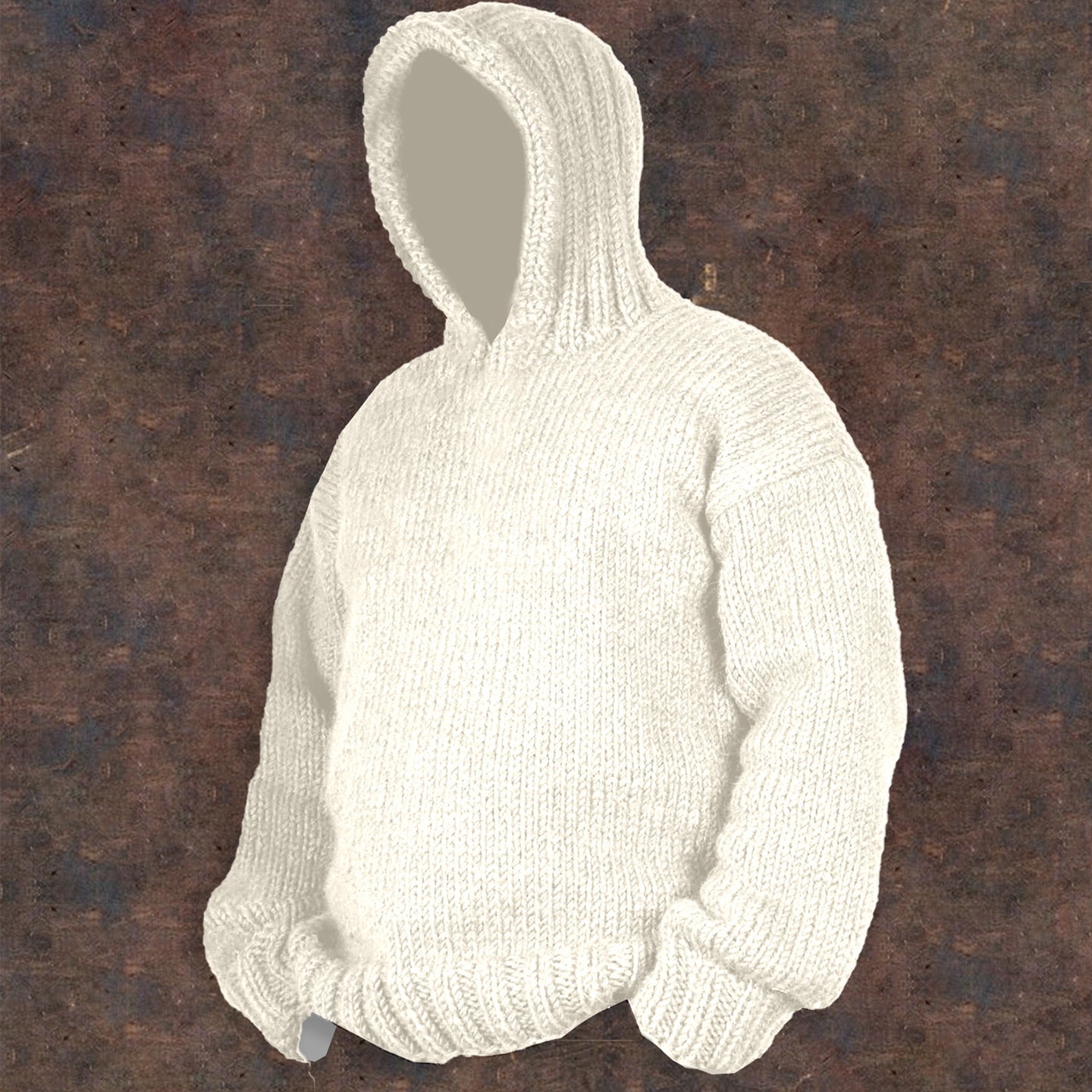 Vintage Cable Knit Basic Hooded Sweater artswardrobe