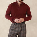 Men's Vintage Knit Warm Zip-up Sweater elevenforest
