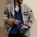 Men'S Retro Jacquard Knitted Art Button Cozy Knit Sweater elevenforest