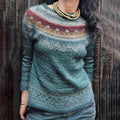 Women'S Fairman Island Gradient Geometric Jacquard Sweater artswardrobe