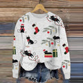 Women's Christmas Cats Knit Casual Sweater elevenforest