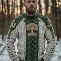Men's Viking Tree Of Life Celtic Knot Knit Cozy Sweater artswardrobe