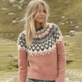 Women's Norwegian Icelandic Jacquard Cozy Knit Sweater elevenforest