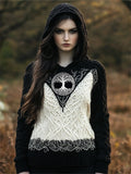 Viking Tree Of Life Contrast Color Cozy Hooded Sweater artswardrobe