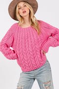 Mariana® | Long-sleeved cable knit sweater