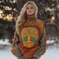 Vintage Tree Of Life Earth Tone Cozy Thick Sweater elevenforest