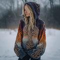 Vintage Tree Of Life Tie-dye Cozy Chunky Sweater artswardrobe
