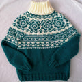 Vintage Icelandic Knitted Jacquard Women's Turtleneck Sweater elevenforest