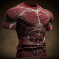 Men's Muscle Anatomy Art Vintage Short Sleeve Sweater artswardrobe
