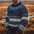 Fairman Island Warmth Knitted Jacquard Unisex Sweater artswardrobe