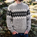 Men's Vintage Knitted Jacquard Crew Neck Sweater elevenforest