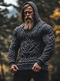 Viking Age Vintage Totem Men's Hooded Sweater artswardrobe